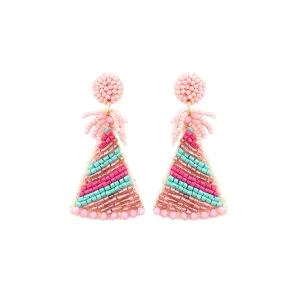 Happy Birthday Seed Bead Dangle Earring