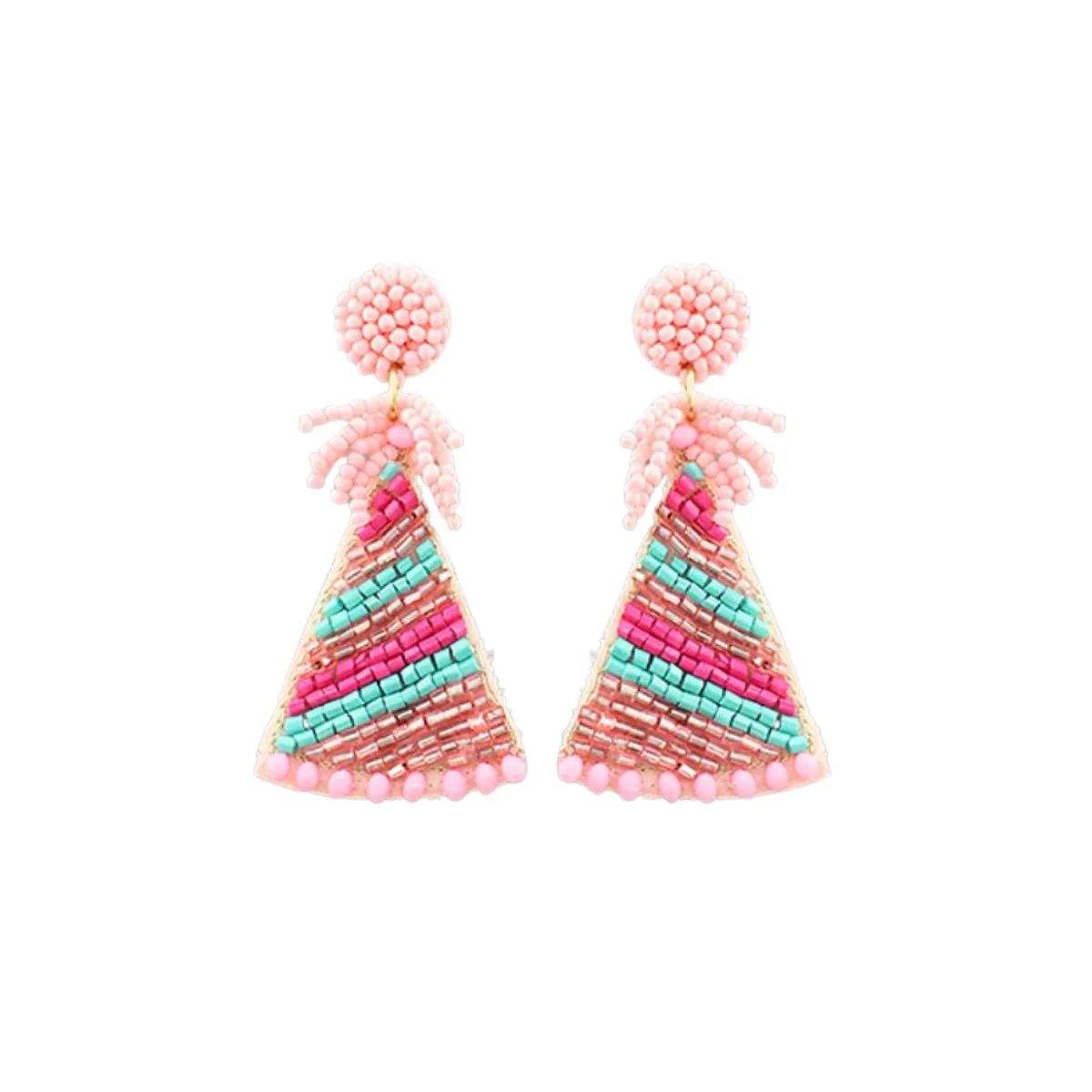 Happy Birthday Seed Bead Dangle Earring
