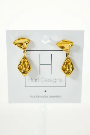 HD Gold Double Dangle Earrings
