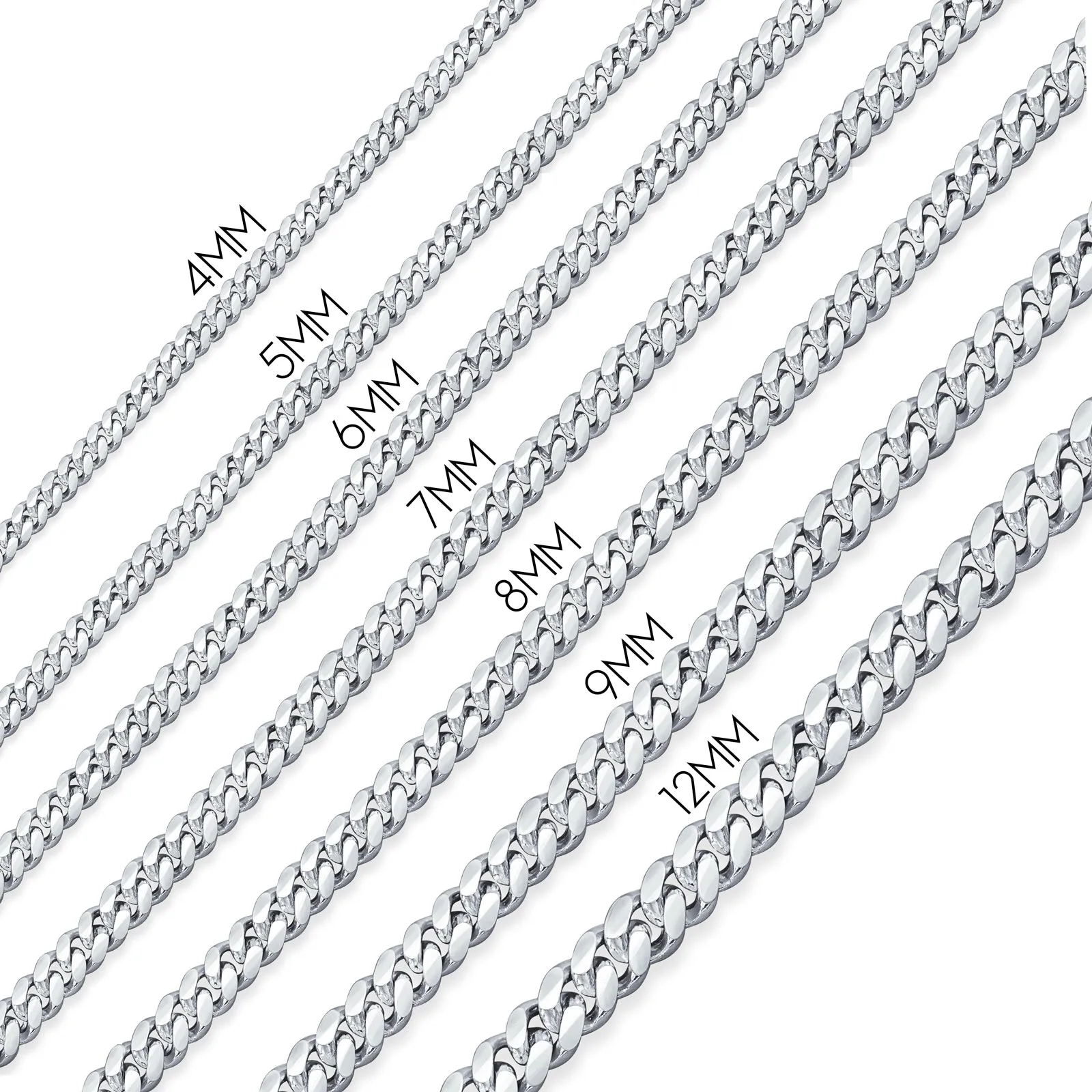 Heavy Solid .925 Sterling Silver Franco Square Link Gauge Necklace For Men