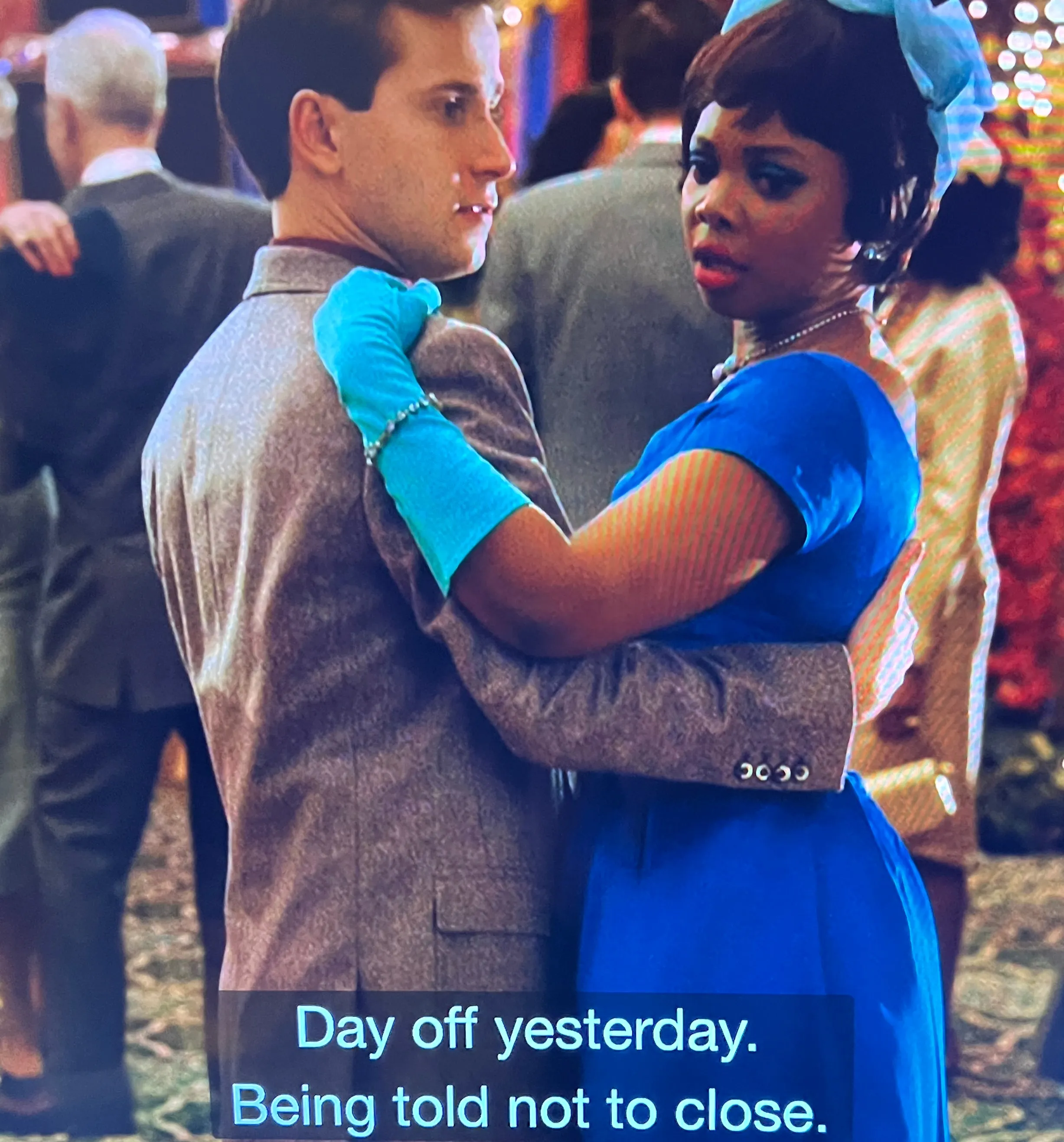 Hello, Tomorrow 1950s Party Dress / MCM /Electric Blue 50s Cocktail  Wiggle Dress  Peplum Hobble Dress S