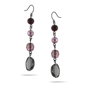 HEMATTE SMOKEY BEADS DROP EARRINGS #E12733 HEM BLK (TA3/ShowRoom)