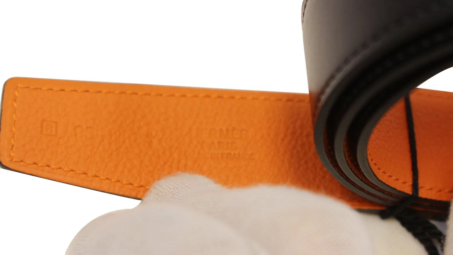 HERMES Replacement Black Belt Strap Size 95