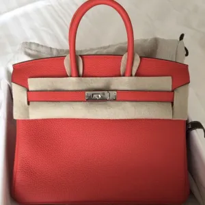 Hermès Birkin 25 Capucine Togo Palladium Hardware PHW