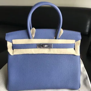 Hermès Birkin 30 Bleu Brighton Togo Palladium Hardware PHW