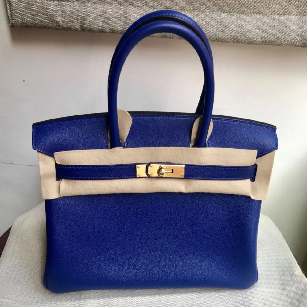 Hermès Birkin 30 Bleu Electrique Taurillon Novillo Gold Hardware GHW