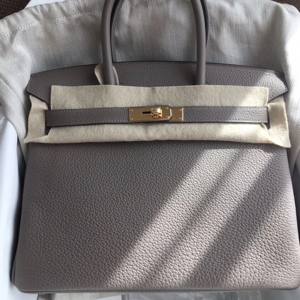 Hermès Birkin 30 Gris Asphalte Togo Gold Hardware GHW