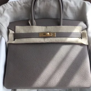 Hermès Birkin 30 Gris Asphalte Togo Gold Hardware GHW