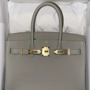 Hermès Birkin 30 Gris Perle Togo Gold Hardware GHW