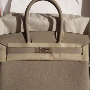 Hermès Birkin 30 Gris Tourterelle Togo Palladium Hardware PHW