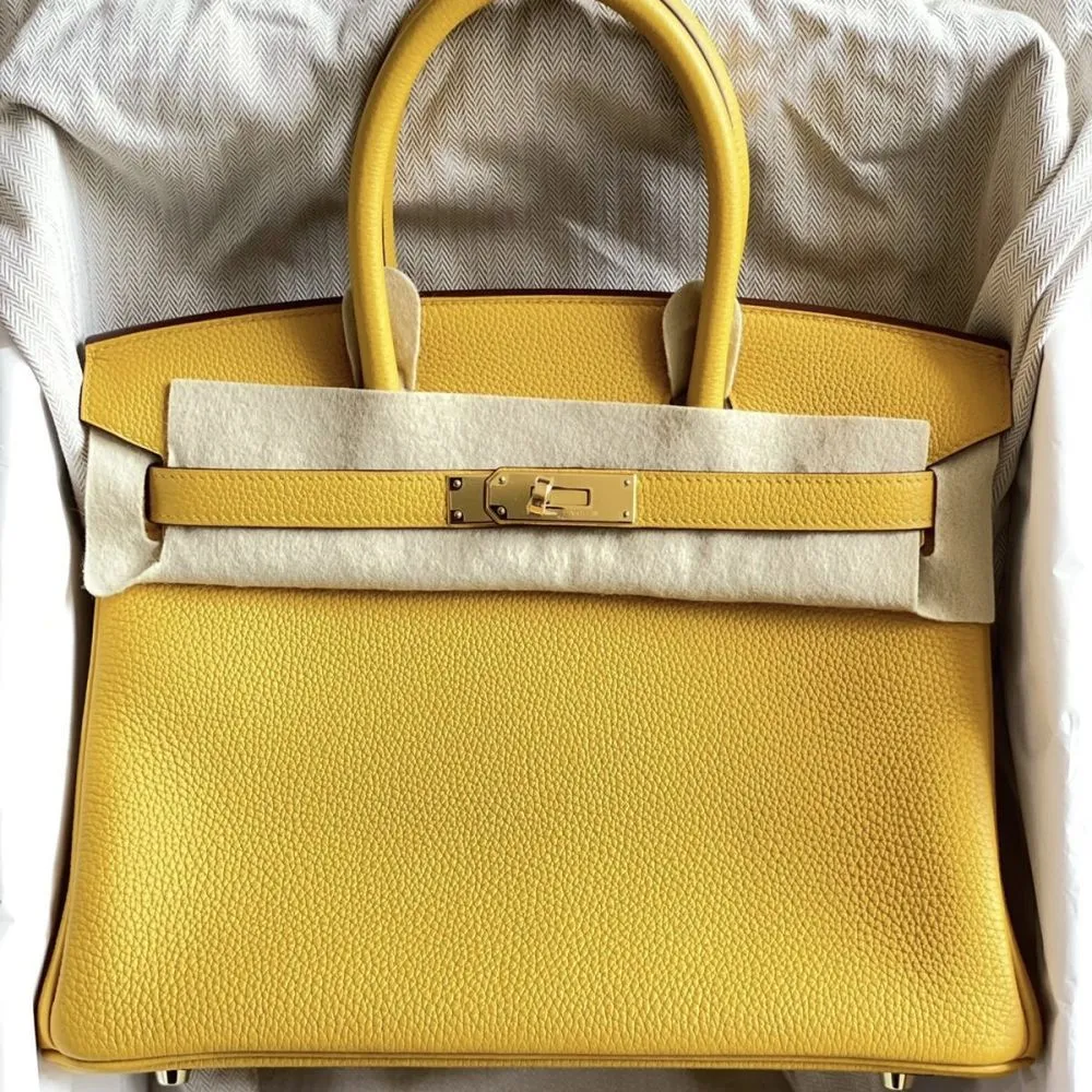 Hermès Birkin 30 Jaune Ambre Togo Gold Hardware GHW