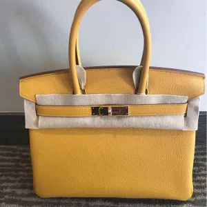Hermès Birkin 30 Jaune Ambre Togo Gold Hardware GHW