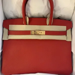 Hermès Birkin 30 Rouge Casaque Epsom Gold Hardware GHW