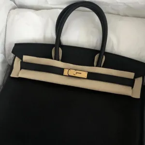Hermès Birkin 35 Noir (Black) Togo Gold Hardware GHW