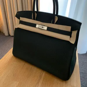 Hermès Birkin 35 Noir (Black) Togo Palladium Hardware PHW