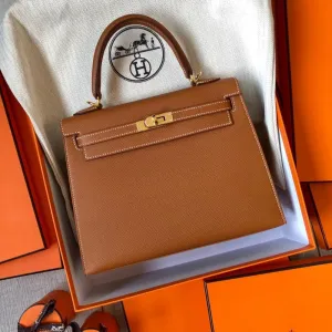 Hermès Kelly 25 Gold Sellier Epsom Gold Hardware GHW