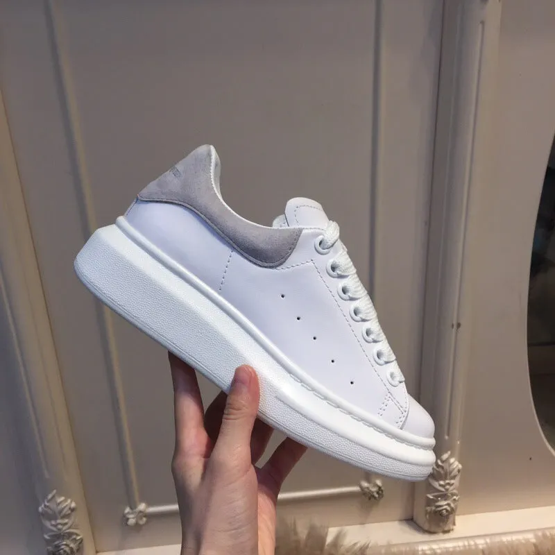 High Quality Women  White Shoes Size 34-44 Spring Lovers Genuine Leather flats shoes Women White Casual Shoes Alaxander