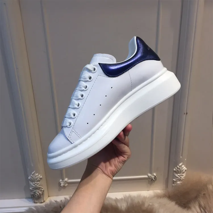 High Quality Women  White Shoes Size 34-44 Spring Lovers Genuine Leather flats shoes Women White Casual Shoes Alaxander