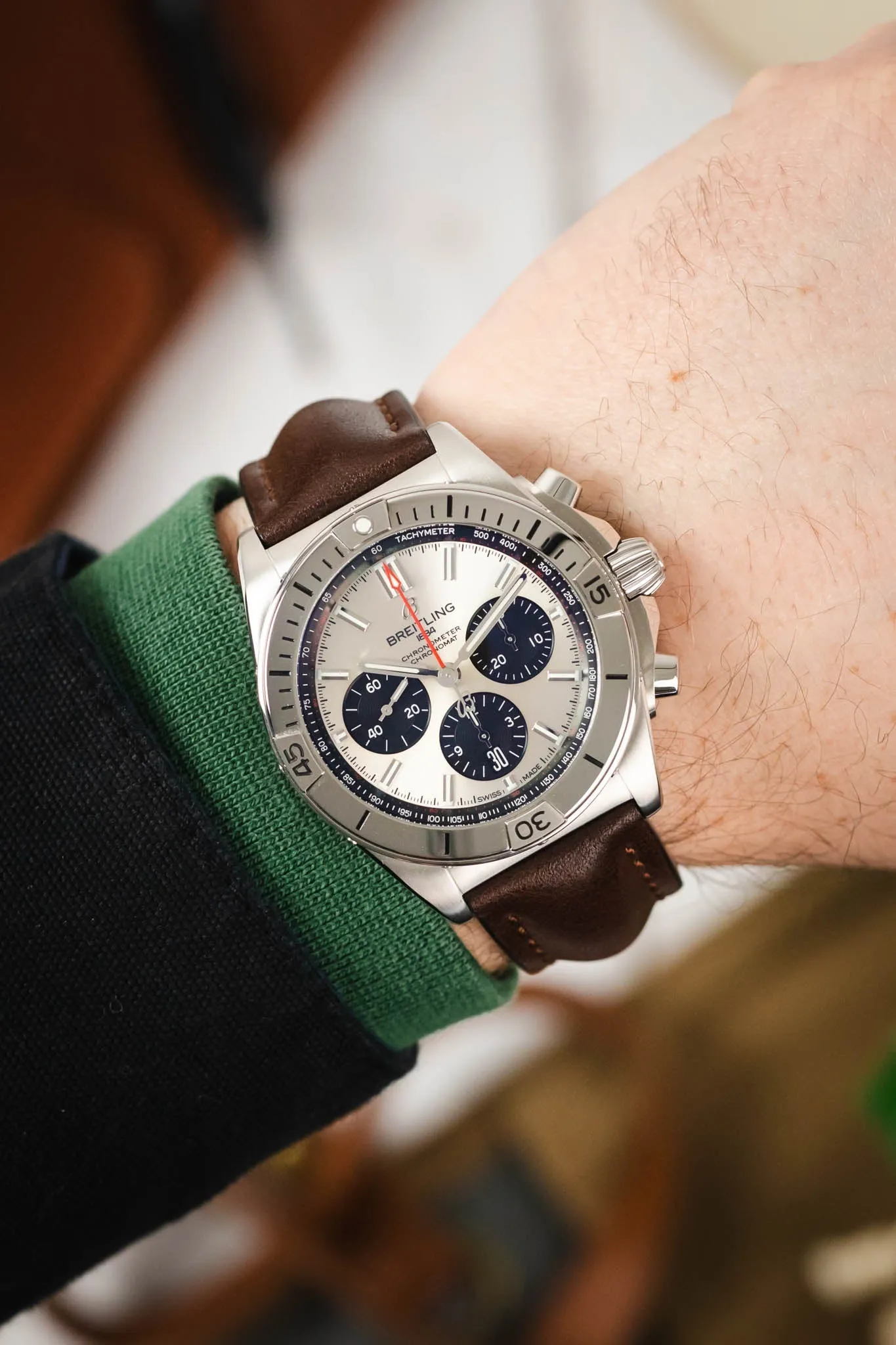 Hirsch LUCCA Tuscan Leather Watch Strap in BROWN