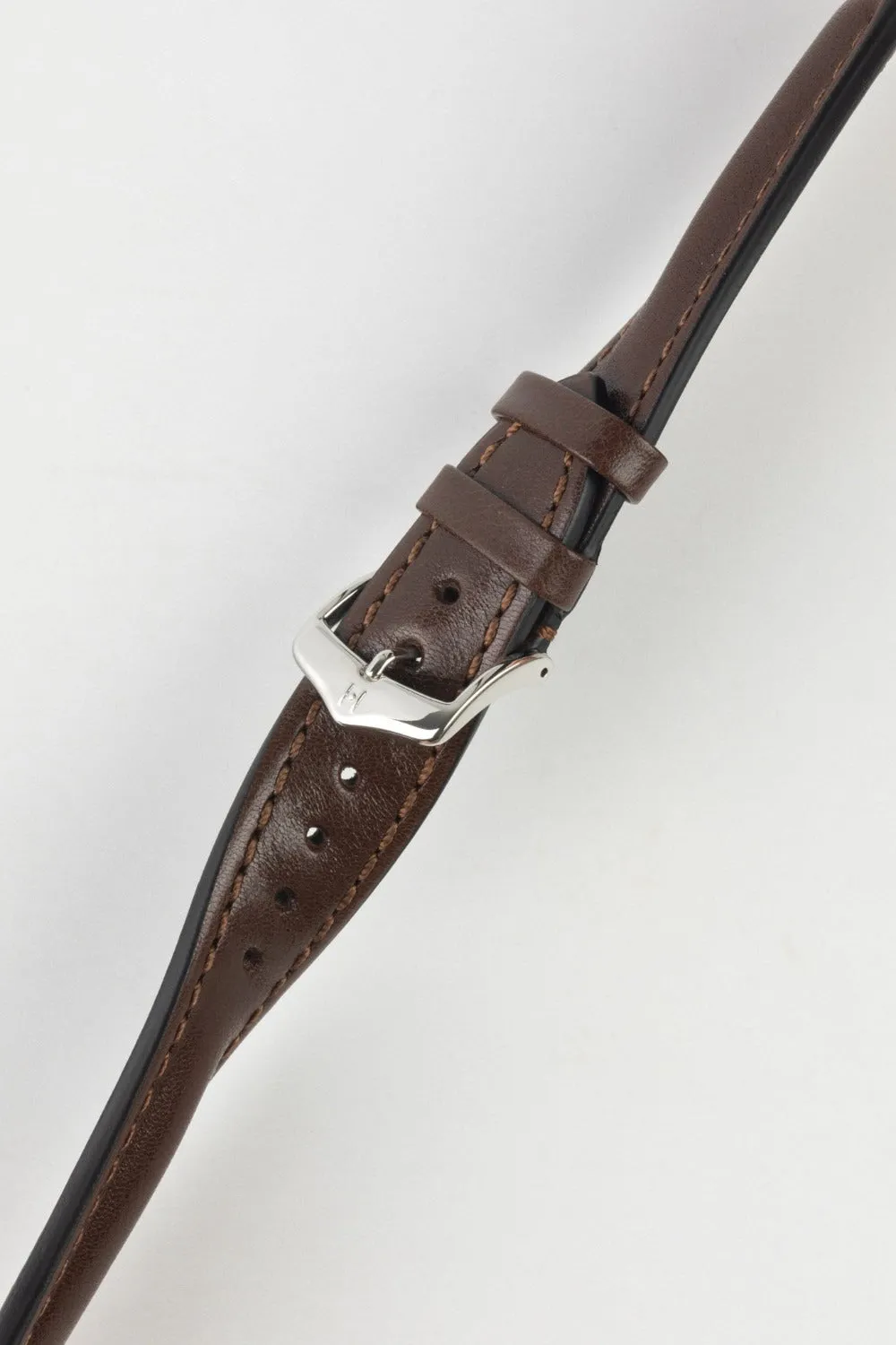 Hirsch LUCCA Tuscan Leather Watch Strap in BROWN