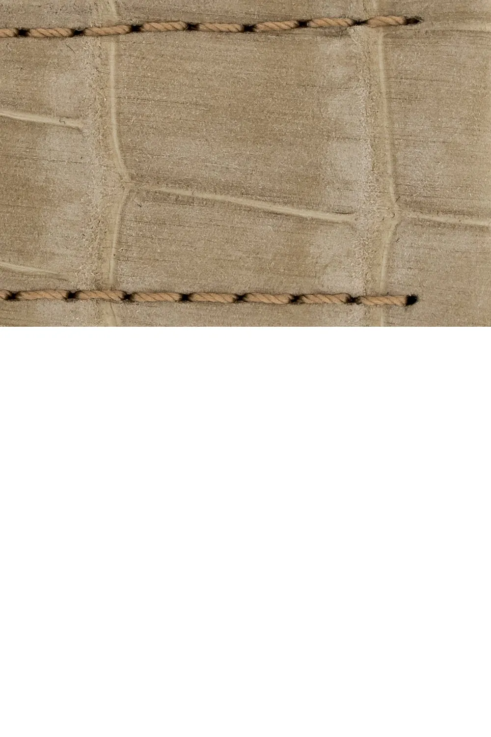 Hirsch TRITONE Nubuck Alligator Leather Watch Strap in BEIGE