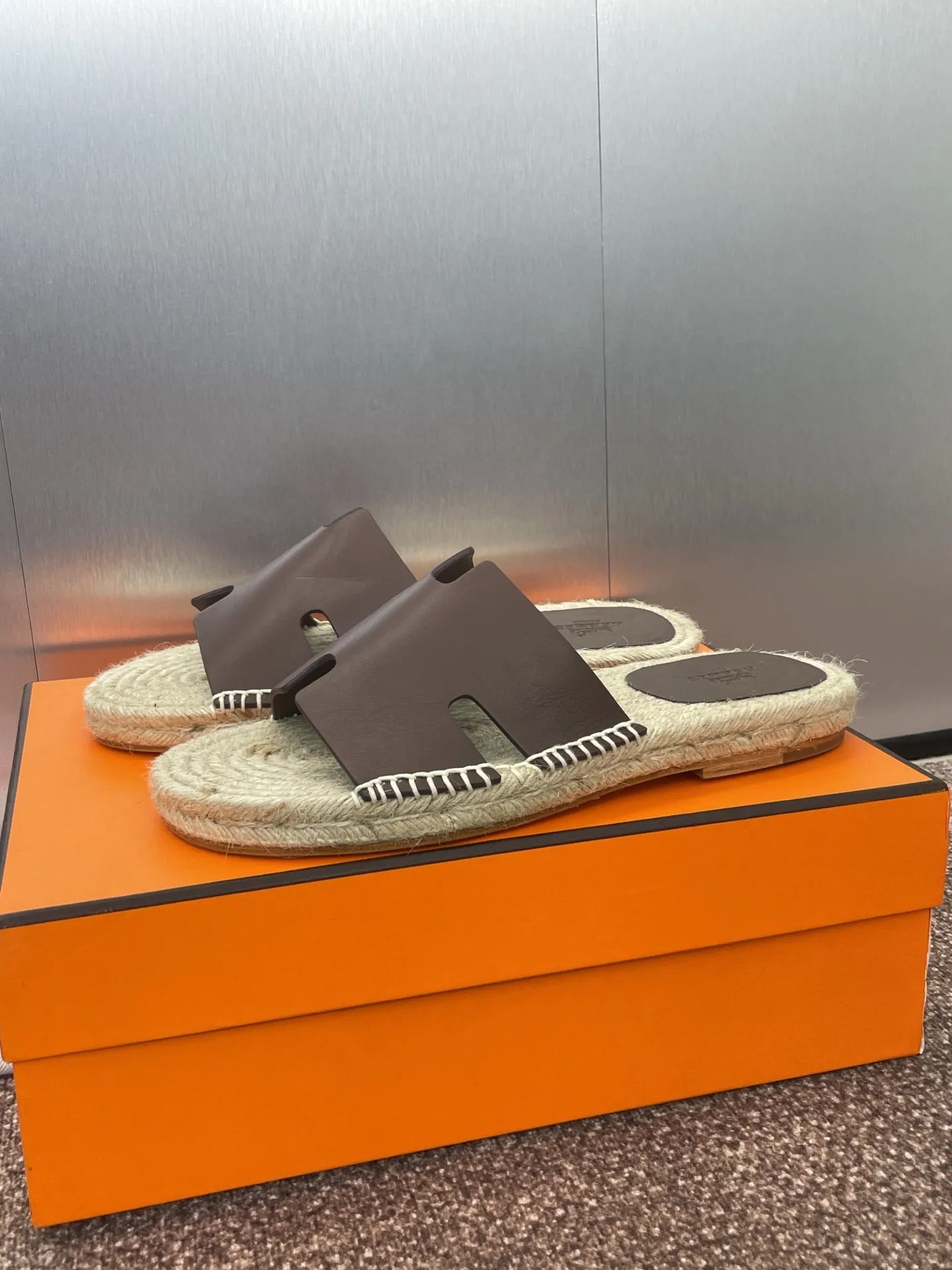 HM 25 Antigua Espadrilles Chocolate Calfskin