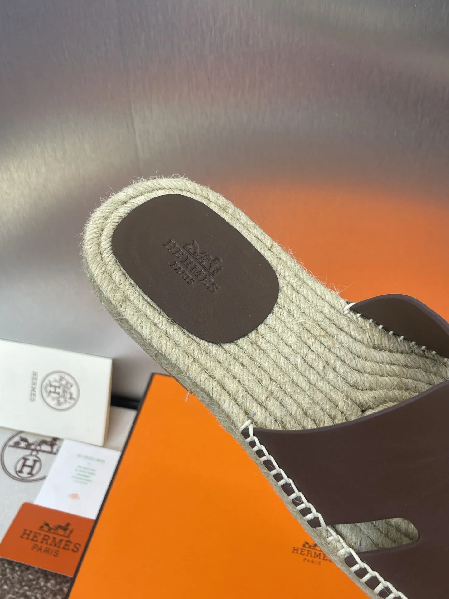 HM 25 Antigua Espadrilles Chocolate Calfskin