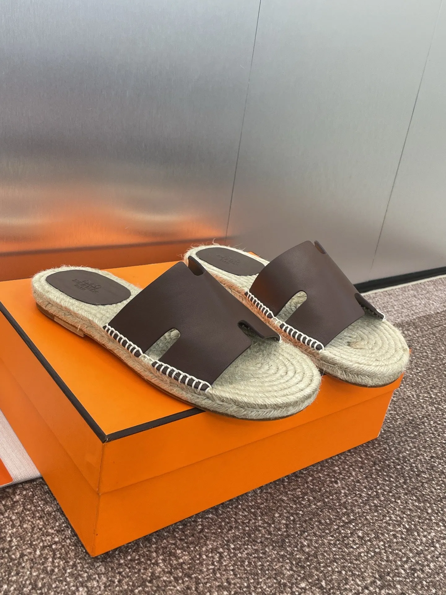 HM 25 Antigua Espadrilles Chocolate Calfskin