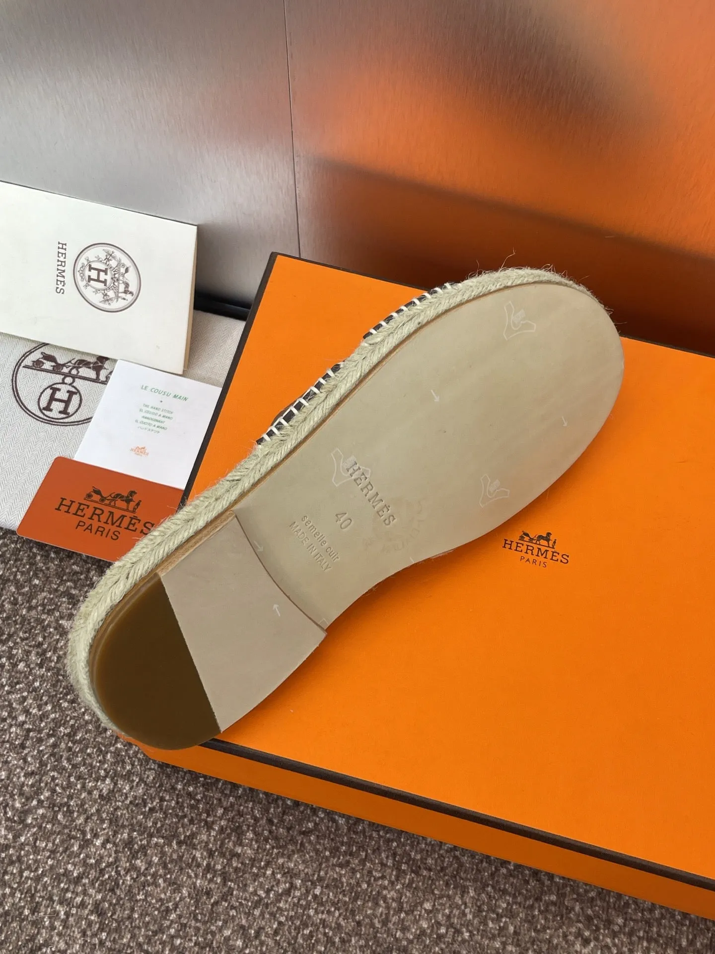 HM 25 Antigua Espadrilles Chocolate Calfskin