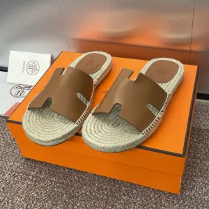 HM 25 Antigua Espadrilles Gold Calfskin