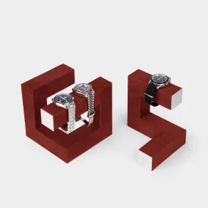HUDSON DUO WATCH STAND - CRIMSON / GREY
