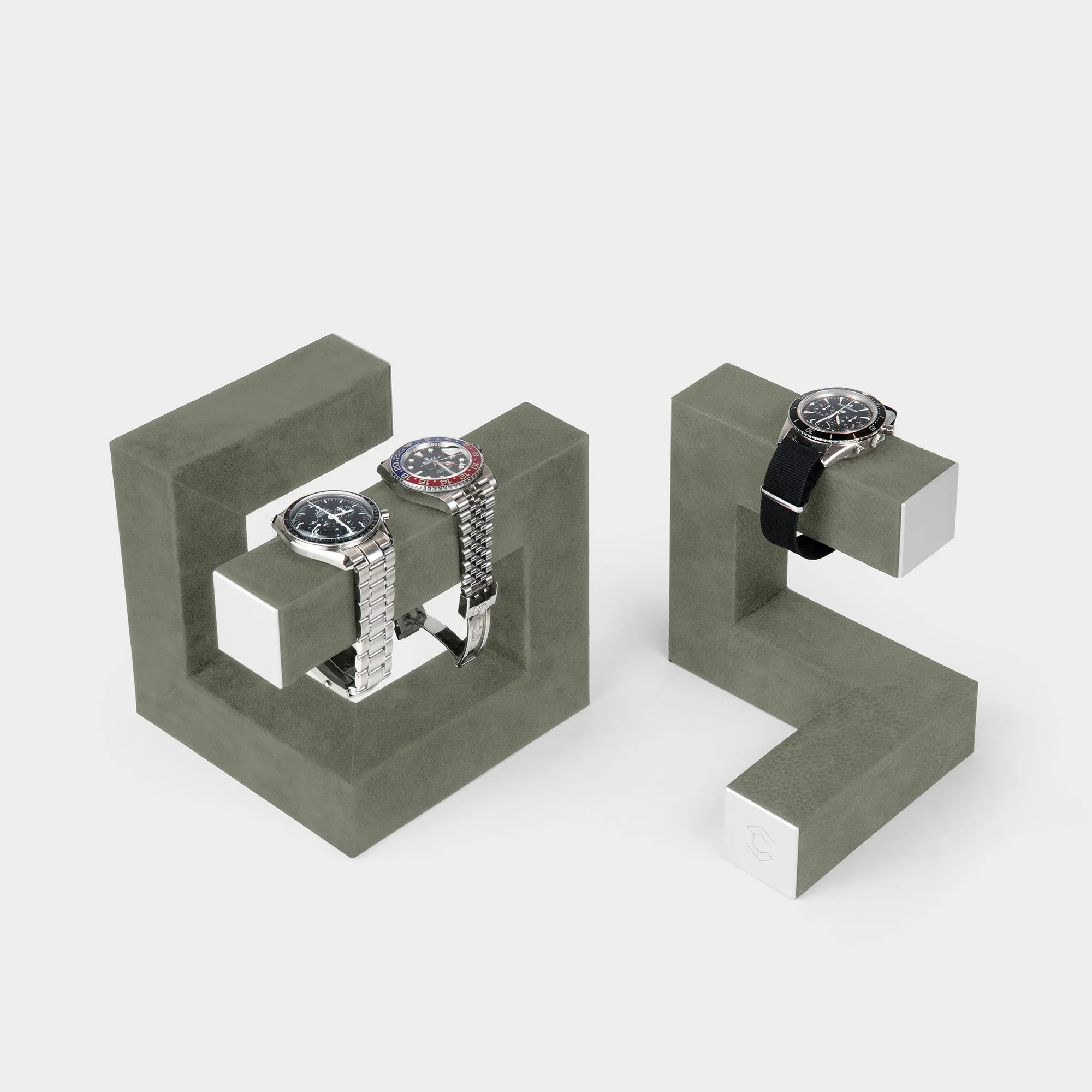 HUDSON DUO WATCH STAND - SAGE / GREY