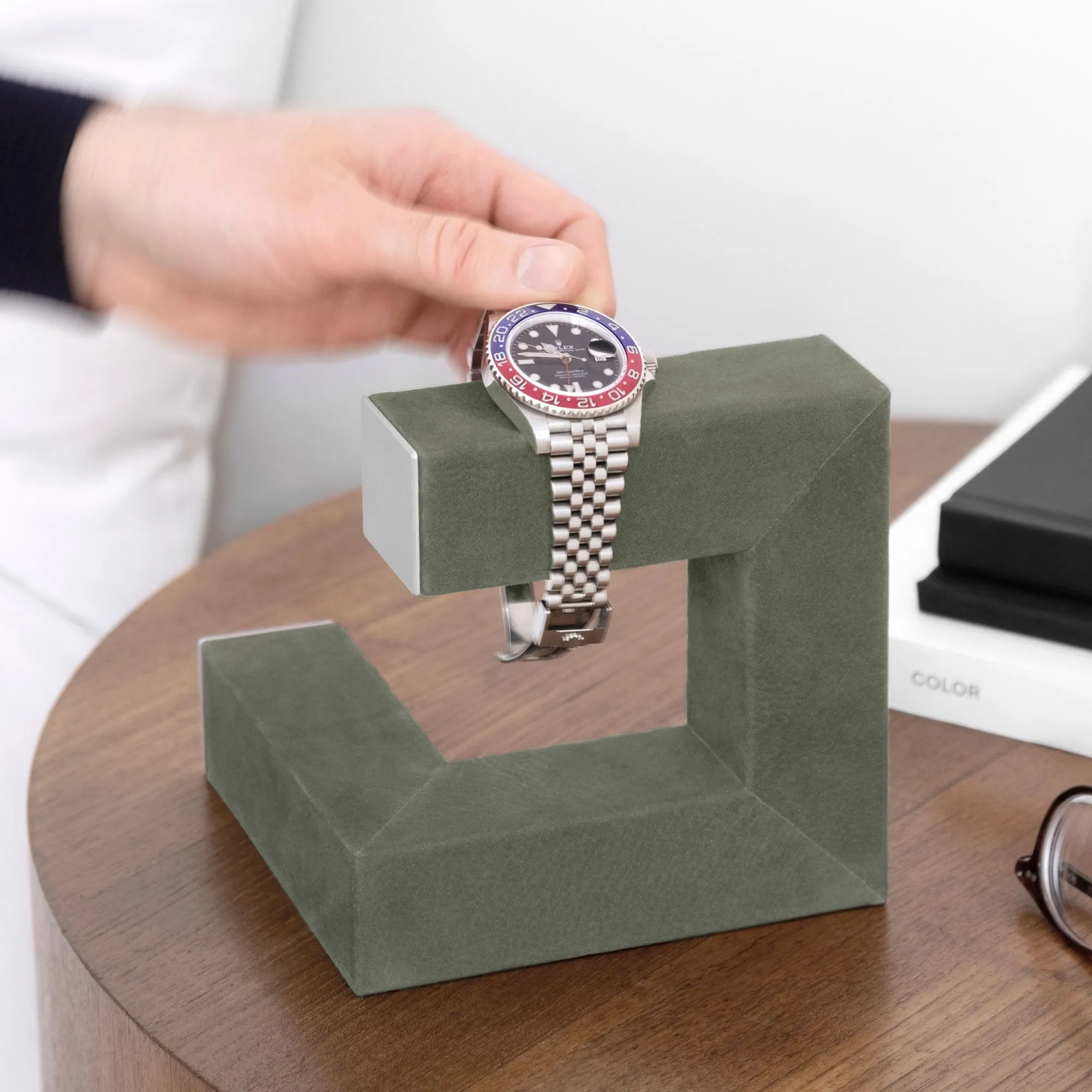 HUDSON DUO WATCH STAND - SAGE / GREY