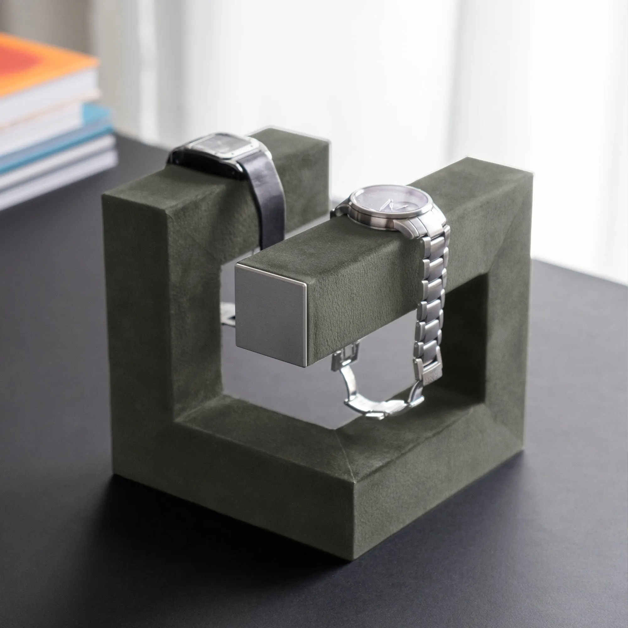 HUDSON DUO WATCH STAND - SAGE / GREY