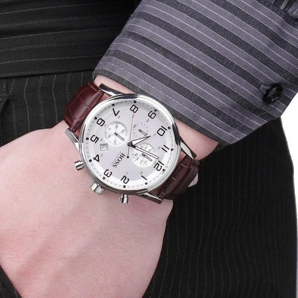 Hugo Boss Aeroliner Chronograph Silver Dial Men's Watch 1512447