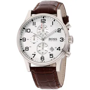 Hugo Boss Aeroliner Chronograph Silver Dial Men's Watch 1512447