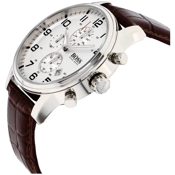 Hugo Boss Aeroliner Chronograph Silver Dial Men's Watch 1512447