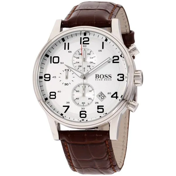 Hugo Boss Aeroliner Chronograph Silver Dial Men's Watch 1512447