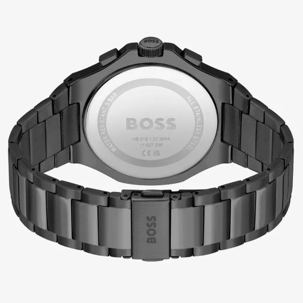 Hugo Boss Taper Black Stainless Steel Black Dial Chronograph Quartz Watch for Gents - 1514090