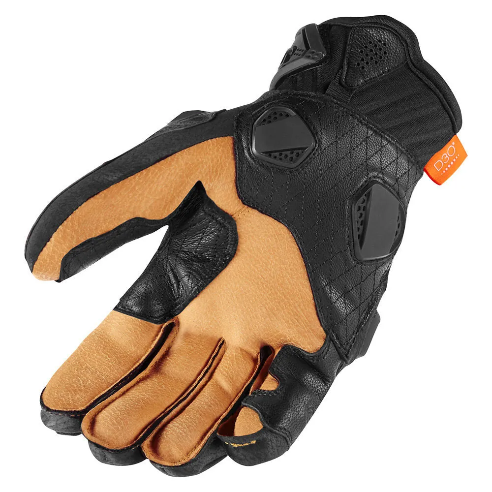 Icon Hypersport Mens Motorcycle Short Leather Glove