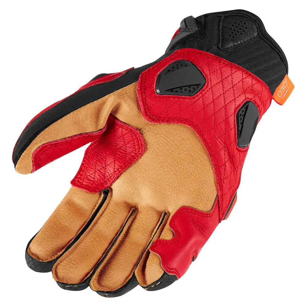 Icon Hypersport Mens Motorcycle Short Leather Glove