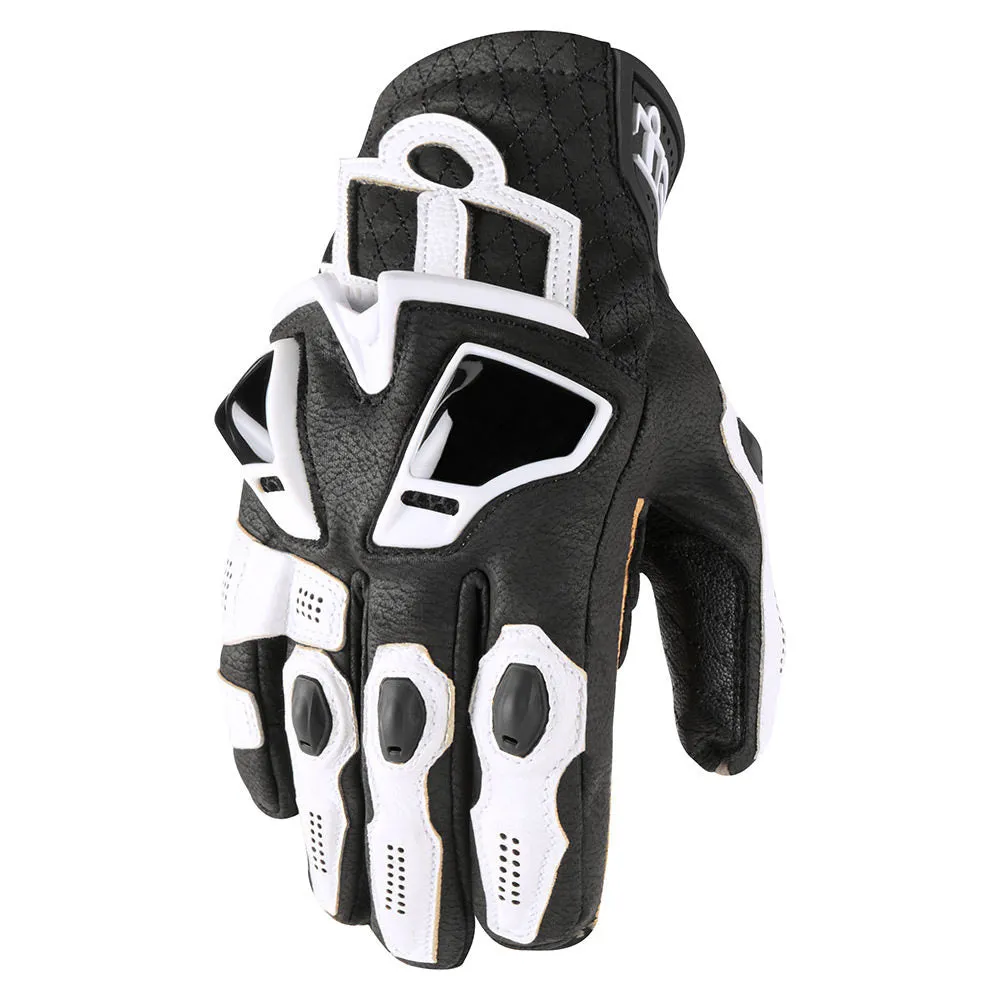 Icon Hypersport Mens Motorcycle Short Leather Glove