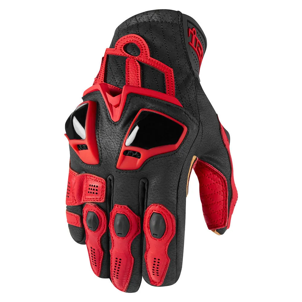 Icon Hypersport Mens Motorcycle Short Leather Glove
