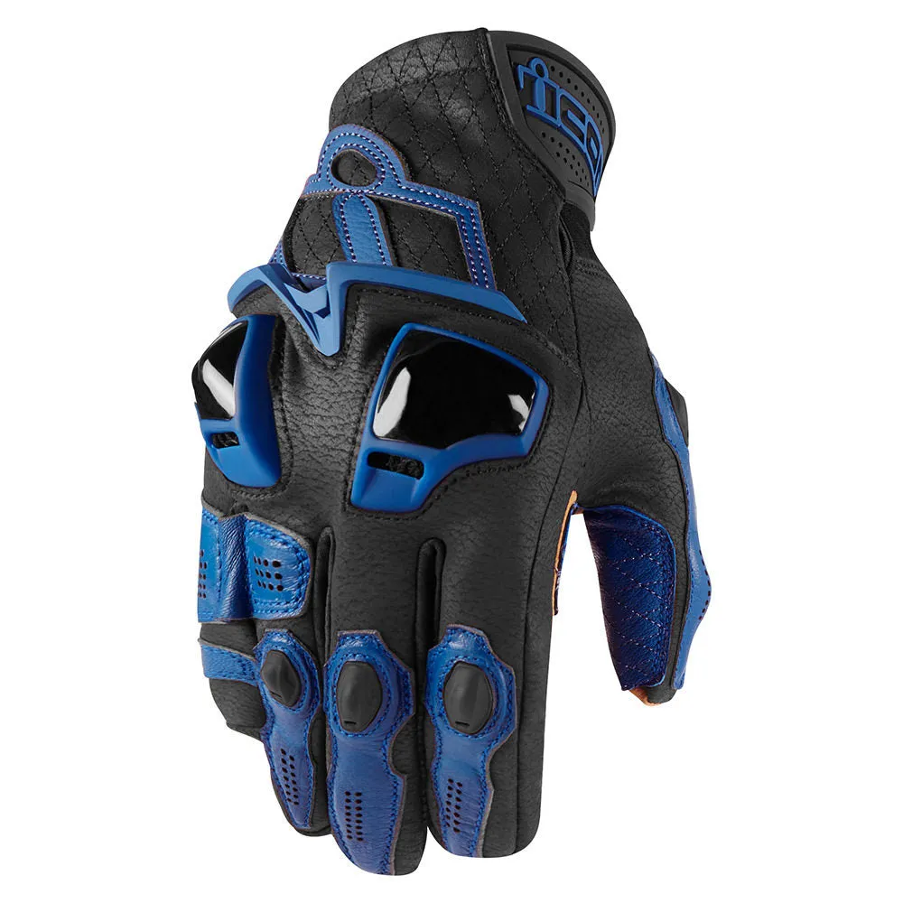 Icon Hypersport Mens Motorcycle Short Leather Glove