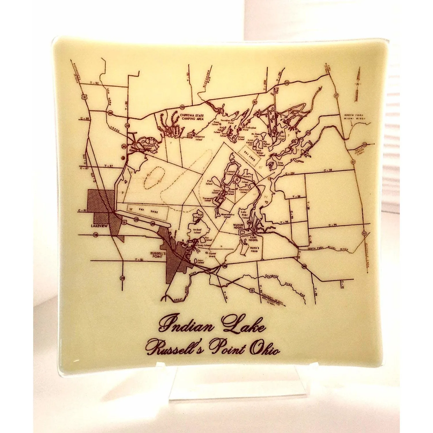 Indian Lake Ohio Map Ohio Tray