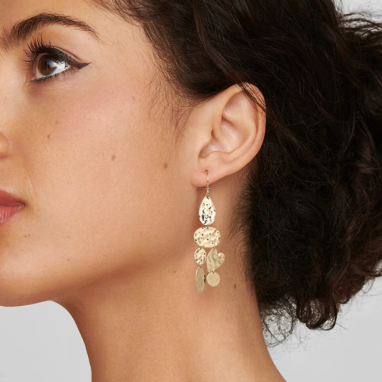 IPPOLITA Classico Crinkle Chandelier Heart Earrings