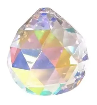 Iridescent AB Ball Chandelier Prisms Asfour #701 Lead Crystal