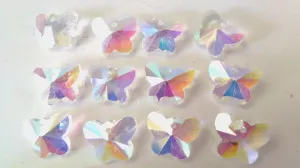 Iridescent AB Butterfly 14mm Beads Chandelier Crystals Prisms