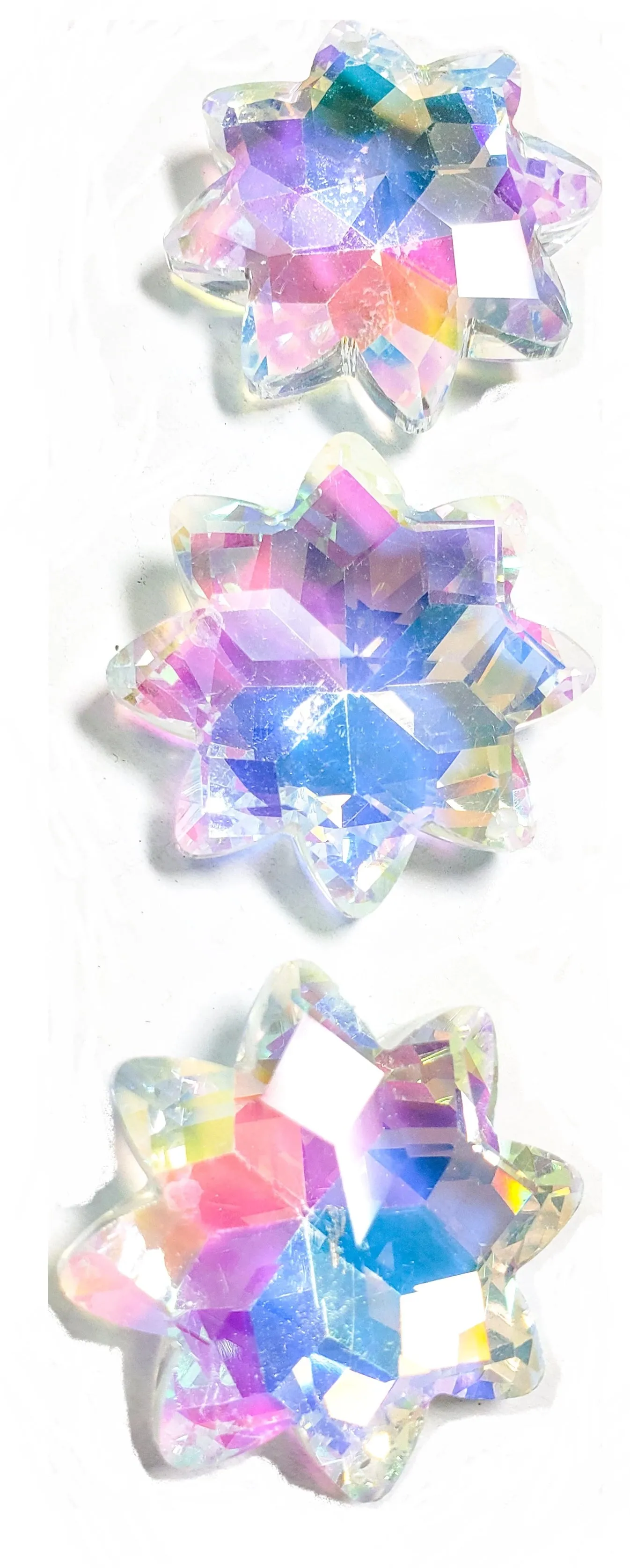Iridescent AB Star 38mm Chandelier Crystals, Pack of 5