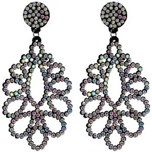 Iridescent Chandelier Teardrop Felt Earrings
